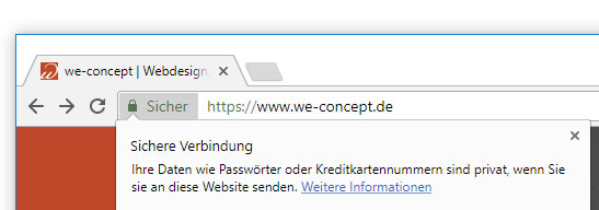 Screenshot SSL TLS Verschlüsselung